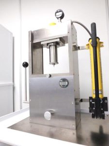 Natoli Single Station Tablet Press at Upperton Pharma Solutions formulation development labs